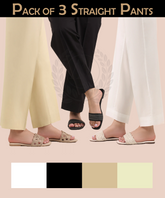 PACK OF 3 STRAIGHT PANTS